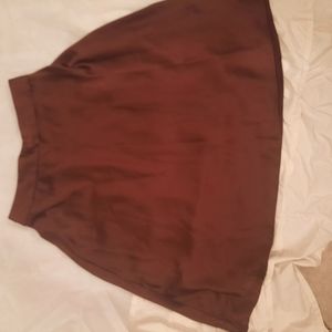 Poly Burgundy below Knee Skirt (L)